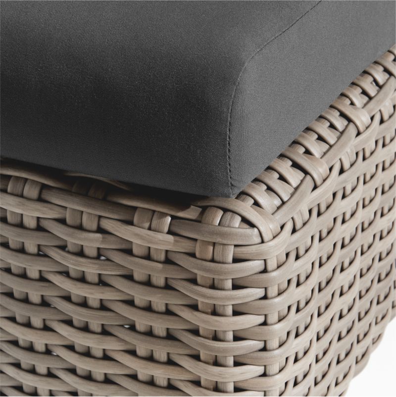 Abaco Resin Wicker Outdoor Sun Lounger with Cast Charcoal Sunbrella ® Cushions