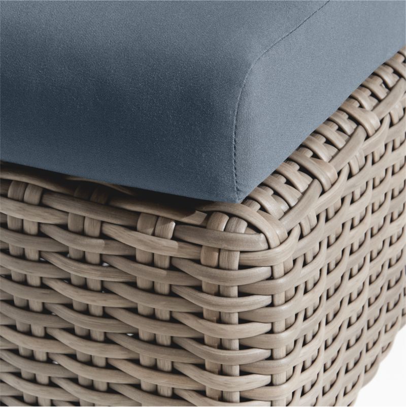 Abaco Resin Wicker Outdoor Sun Lounger with Cast Harbor Sunbrella ® Cushions