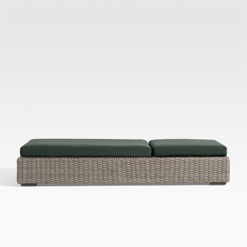 Abaco Resin Wicker Outdoor Sun Lounger with Cast Ivy Sunbrella ® Cushions