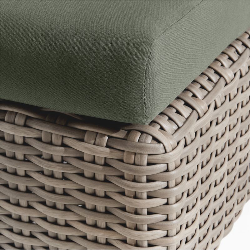 Abaco Resin Wicker Outdoor Sun Lounger with Cast Sage Sunbrella ® Cushions