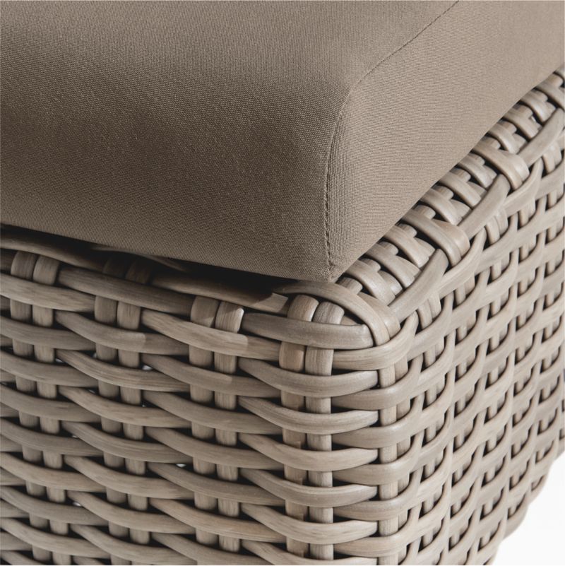 Abaco Resin Wicker Outdoor Sun Lounger with Cast Shale Sunbrella ® Cushions