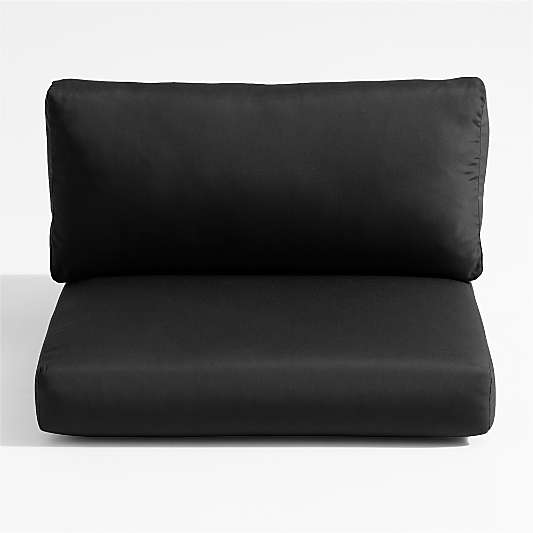 Replacement Abaco Canvas Black Sunbrella ® Outdoor Left/Right-Arm Chair Cushions