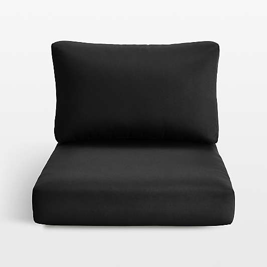 Replacement Abaco Canvas Black Sunbrella ® Lounge Chair Cushions