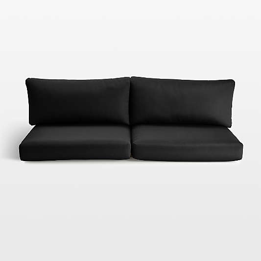 Replacement Abaco Canvas Black Sunbrella ® Outdoor Sofa Cushions