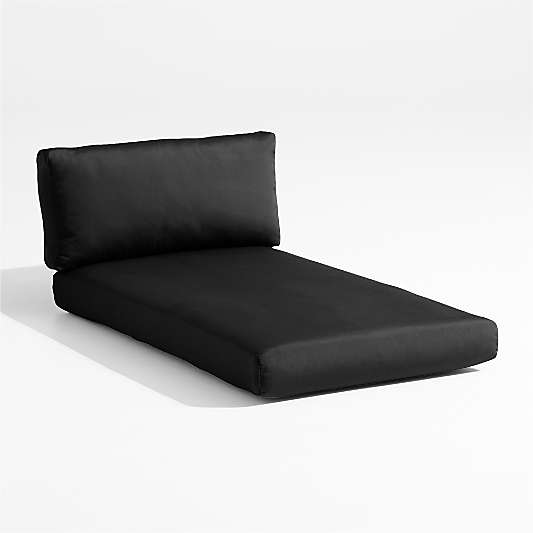 Replacement Abaco Canvas Black Sunbrella ® Outdoor Left/Right Arm Sectional Chaise Cushion