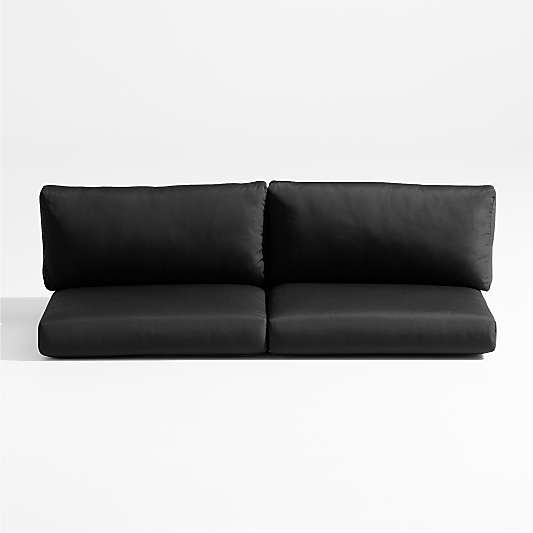 Replacement Abaco Canvas Black Sunbrella ® Outdoor Sectional Sofa Cushions