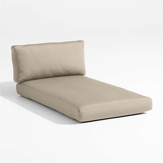 Replacement Abaco Canvas Flax Sunbrella ® Outdoor Left/Right Arm Sectional Chaise Cushion