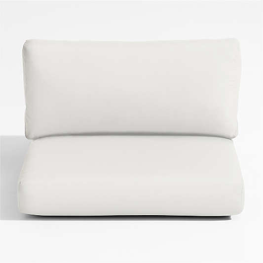 Replacement Abaco Canvas White Sunbrella ® Outdoor Left/Right-Arm Chair Cushions