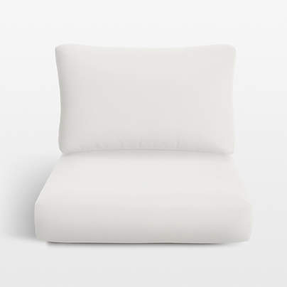 Replacement Abaco Canvas White Sunbrella ® Lounge Chair Cushions