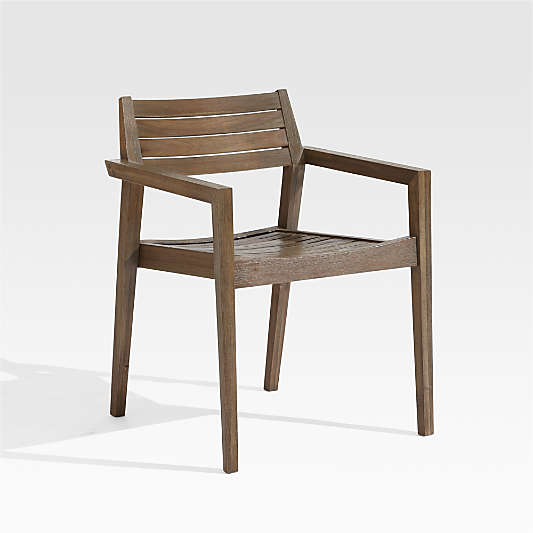 Abaco Wood Stackable Outdoor Dining Armchair