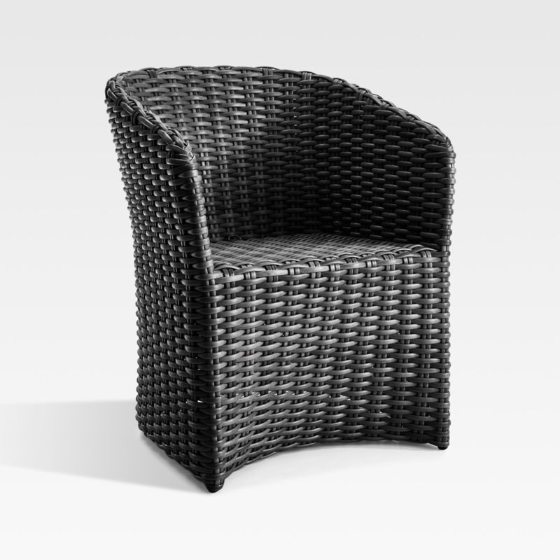 Abaco Resin Wicker Charcoal Grey Outdoor Dining Chair
