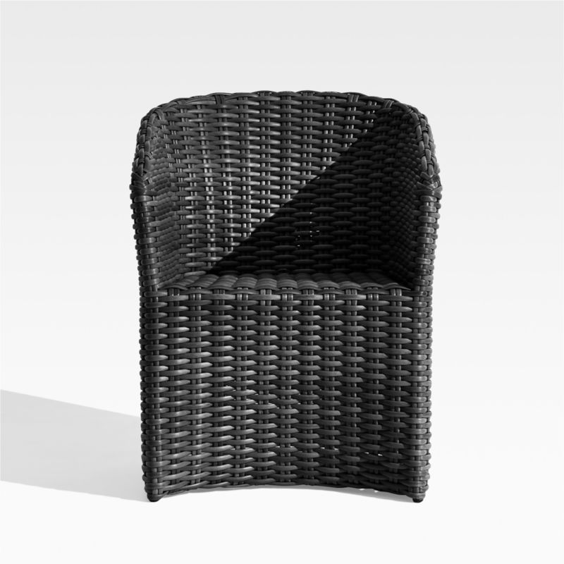 Abaco Resin Wicker Charcoal Grey Outdoor Dining Chair