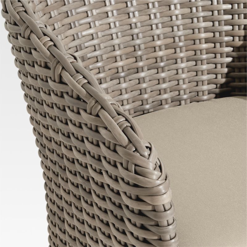Abaco Resin Wicker Outdoor Dining Chair with Canvas Flax Sunbrella ® Cushion - image 7 of 8