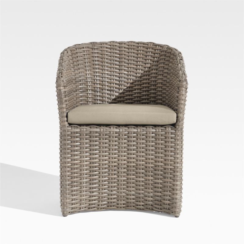 Abaco Resin Wicker Outdoor Dining Chair with Canvas Flax Sunbrella ® Cushion - image 6 of 8