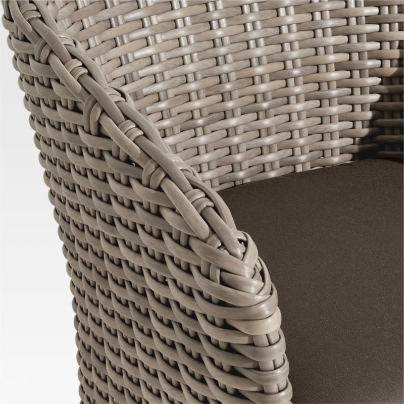 Abaco Resin Wicker Outdoor Dining Chair with Canvas Java Sunbrella ® Cushion - image 7 of 8