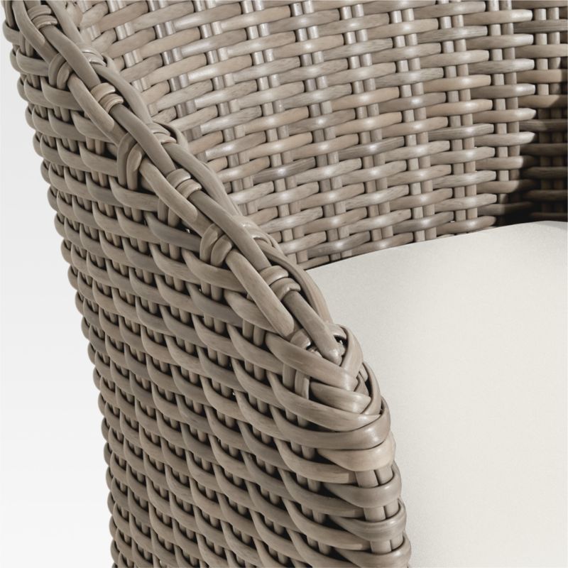 Abaco Resin Wicker Outdoor Dining Chair with Canvas Natural Sunbrella ® Cushion - image 8 of 10