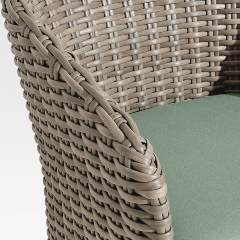 Abaco Resin Wicker Outdoor Dining Chair with Canvas Spa Sunbrella ® Cushion - image 7 of 8