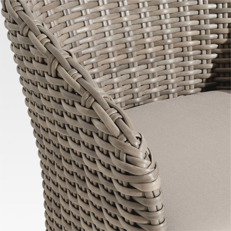 Abaco Resin Wicker Outdoor Dining Chair with Cast Ash Sunbrella ® Cushion - image 7 of 8