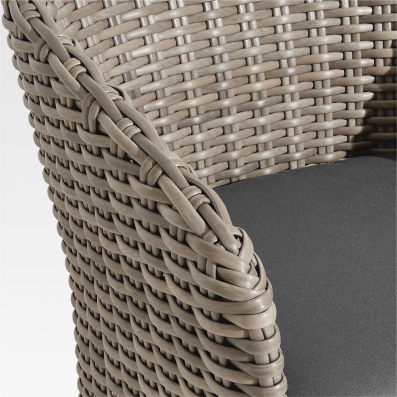 Abaco Resin Wicker Outdoor Dining Chair with Cast Charcoal Sunbrella ® Cushion - image 7 of 8