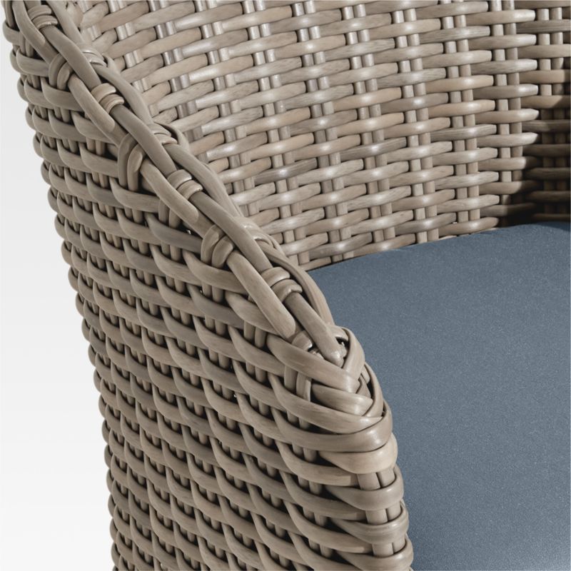 Abaco Resin Wicker Outdoor Dining Chair with Cast Harbor Sunbrella ® Cushion - image 7 of 8