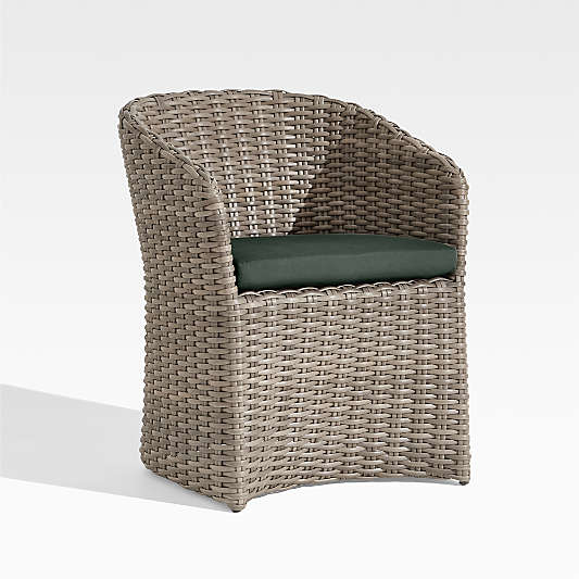 Abaco Resin Wicker Outdoor Dining Chair with Cast Ivy Sunbrella ® Cushion