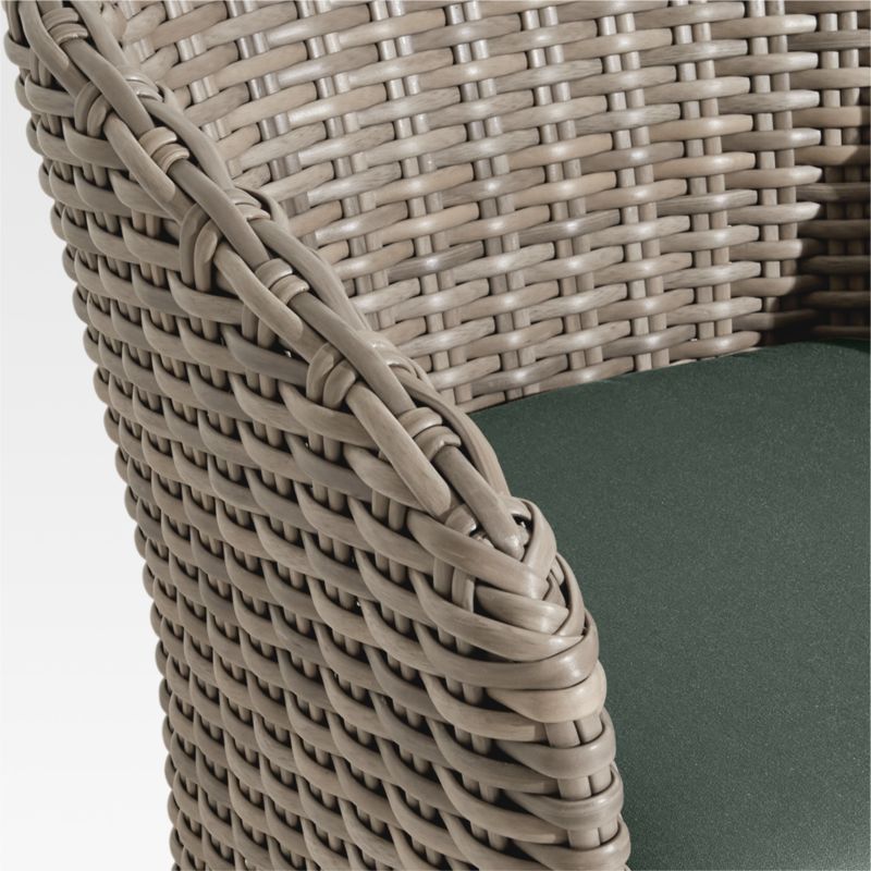 Abaco Resin Wicker Outdoor Dining Chair with Cast Ivy Sunbrella ® Cushion - image 7 of 8