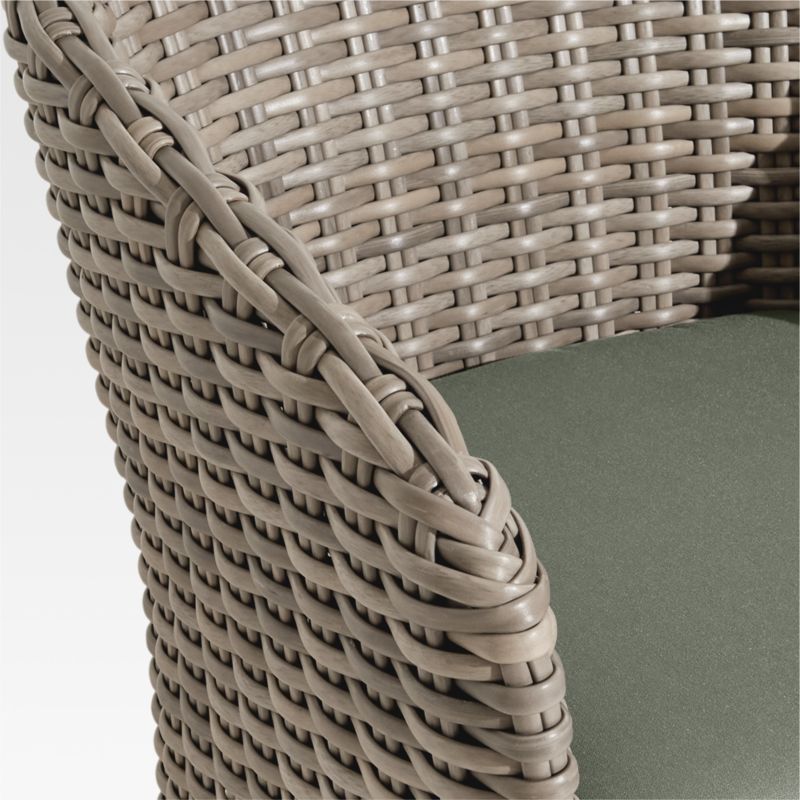 Abaco Resin Wicker Outdoor Dining Chair with Cast Sage Sunbrella ® Cushion - image 7 of 8