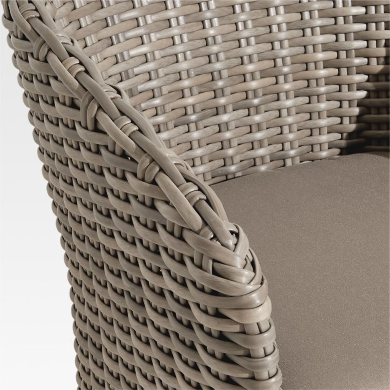 Abaco Resin Wicker Outdoor Dining Chair with Cast Shale Sunbrella ® Cushion - image 7 of 8