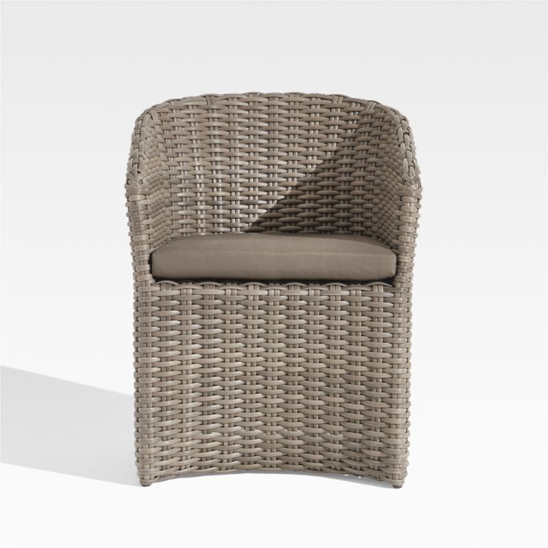 Abaco Resin Wicker Outdoor Dining Chair with Cast Shale Sunbrella ® Cushion - image 6 of 8