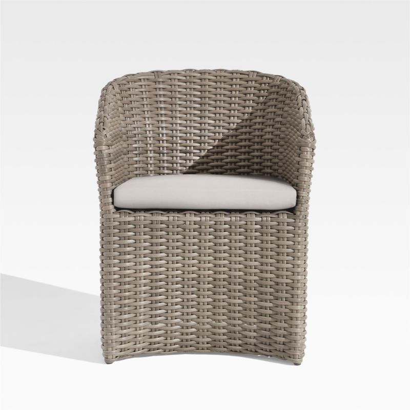 Abaco Resin Wicker Outdoor Dining Chair with Cast Silver Sunbrella ® Cushion - image 6 of 8