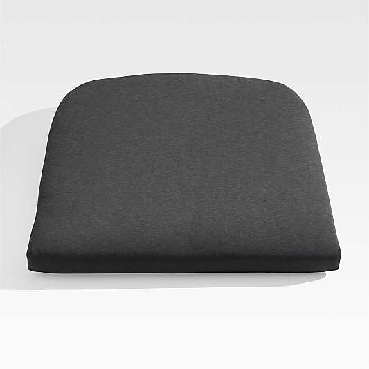 Abaco Charcoal Grey Sunbrella ® Outdoor Dining Chair Cushion