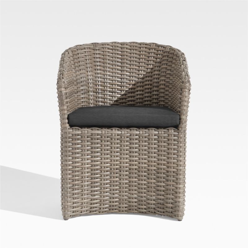 Abaco Resin Wicker Outdoor Dining Chair with Charcoal Sunbrella ® Cushion