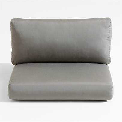 Abaco Graphite Grey Sunbrella Outdoor Left Right Arm Chair Cushions