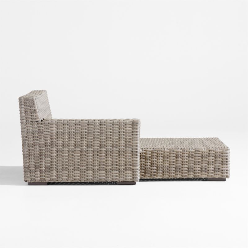 Abaco Resin Wicker Left-Arm Outdoor Chaise Lounge