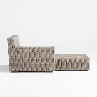 Abaco Resin Wicker Left-Arm Outdoor Chaise Lounge