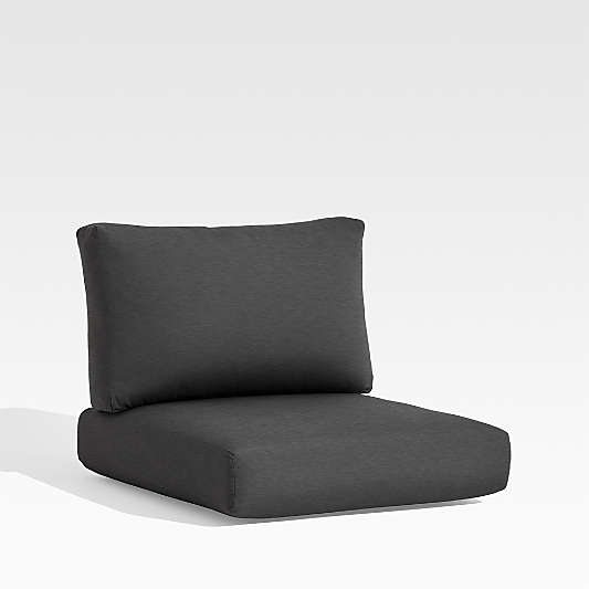 Abaco Soot Grey Sunbrella ® Outdoor Lounge Chair Cushion