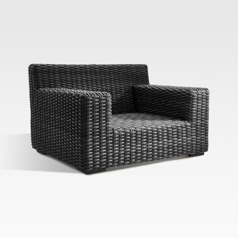 Abaco Resin Wicker Charcoal Grey Outdoor Lounge Chair