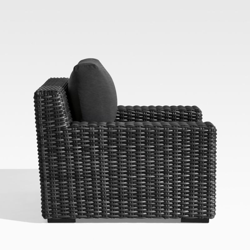 Abaco Resin Wicker Charcoal Grey Outdoor Lounge Chair with Charcoal Sunbrella Cushion + Reviews