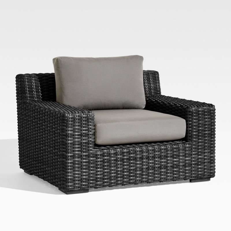 Abaco Resin Wicker Charcoal Grey Outdoor Lounge Chair with Graphite Sunbrella ® Cushion - image 0 of 7