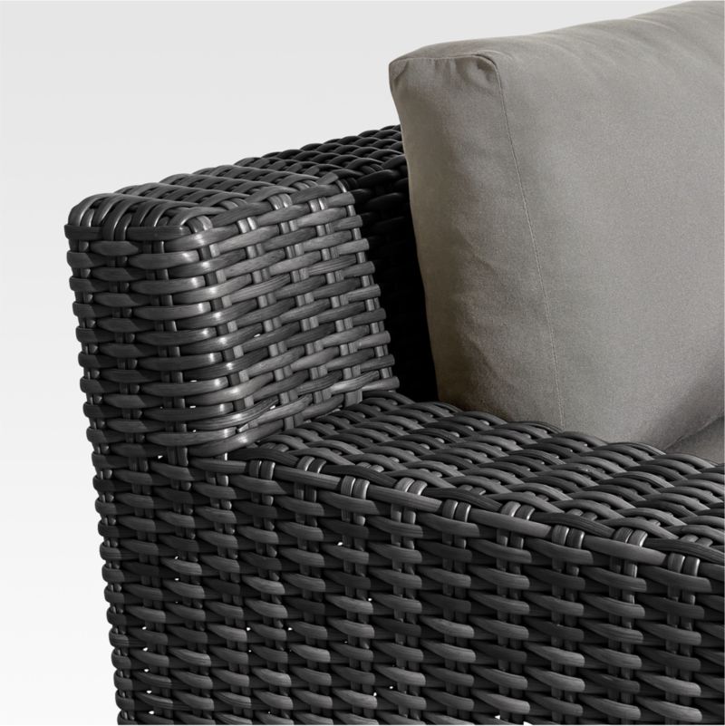 Abaco Resin Wicker Charcoal Grey Outdoor Lounge Chair with Graphite Sunbrella ® Cushion - image 7 of 7