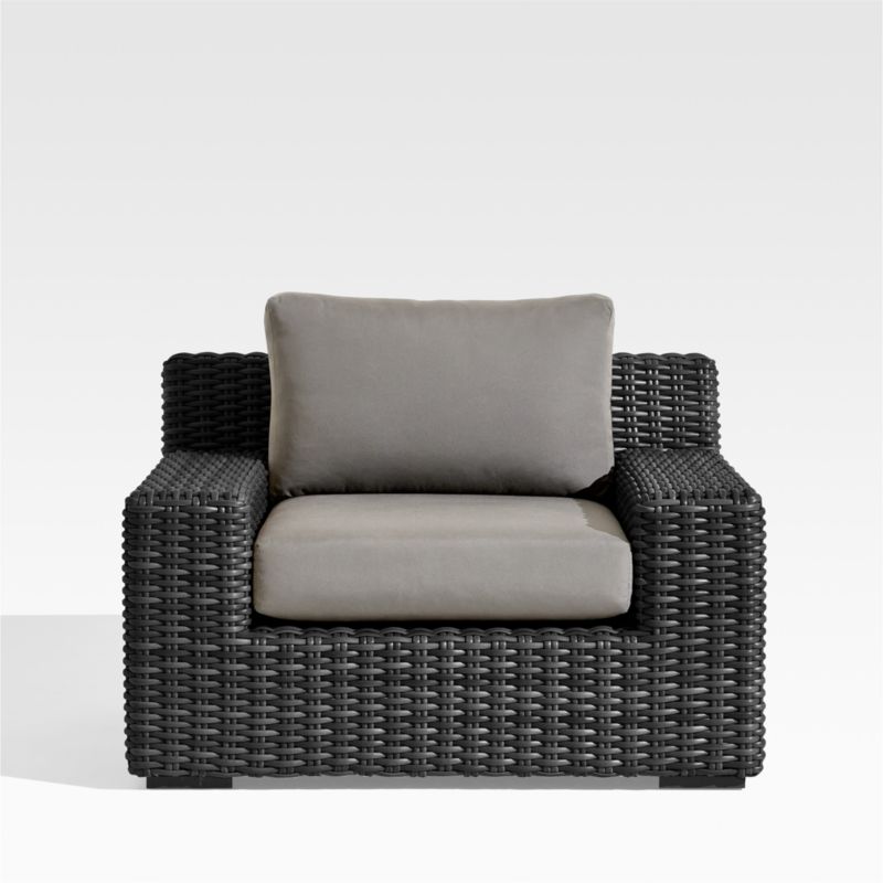 Abaco Resin Wicker Charcoal Grey Outdoor Lounge Chair with Graphite Sunbrella ® Cushion - image 4 of 7