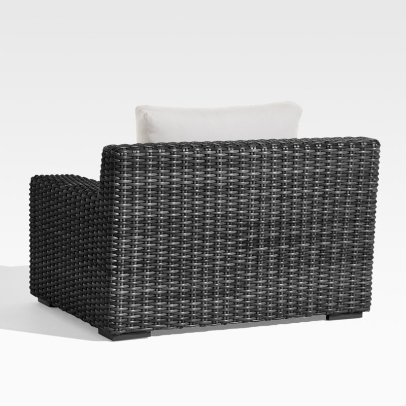 Abaco Resin Wicker Charcoal Grey Outdoor Lounge Chair with White Sand Sunbrella ® Cushion - image 6 of 7