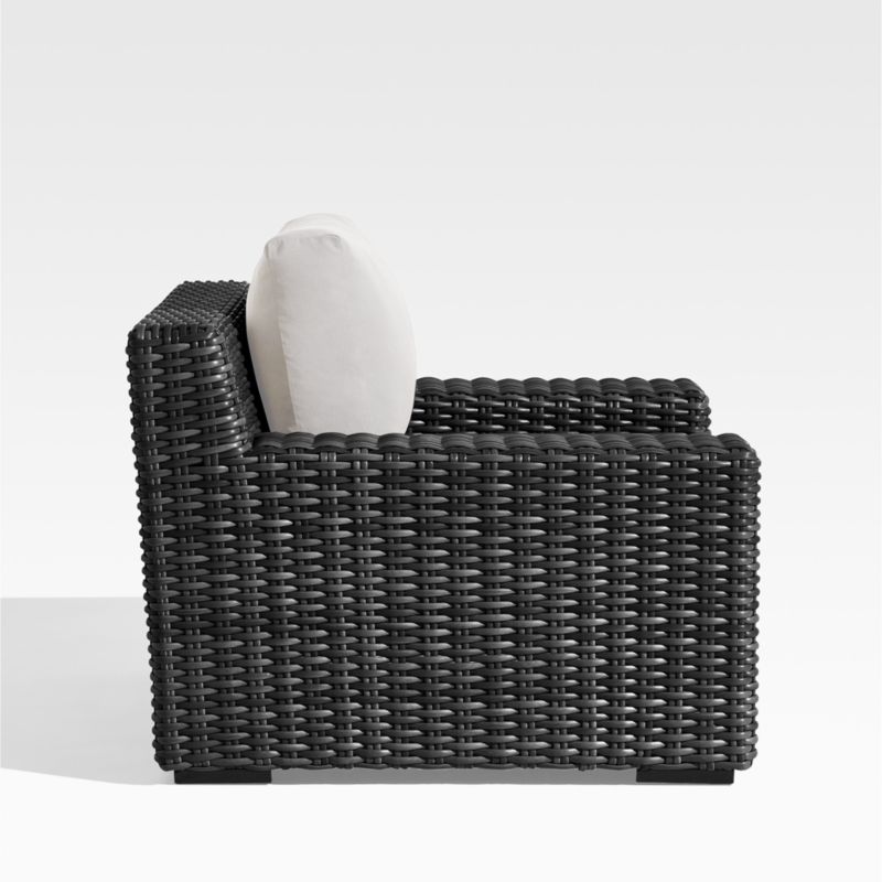 Abaco Resin Wicker Charcoal Grey Outdoor Lounge Chair with White Sand Sunbrella ® Cushion - image 5 of 7