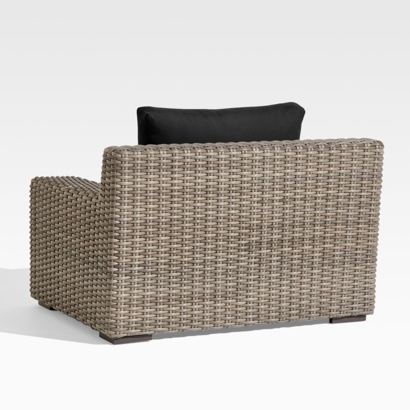 Abaco Resin Wicker Outdoor Lounge Chair with Canvas Black Sunbrella ® Cushions