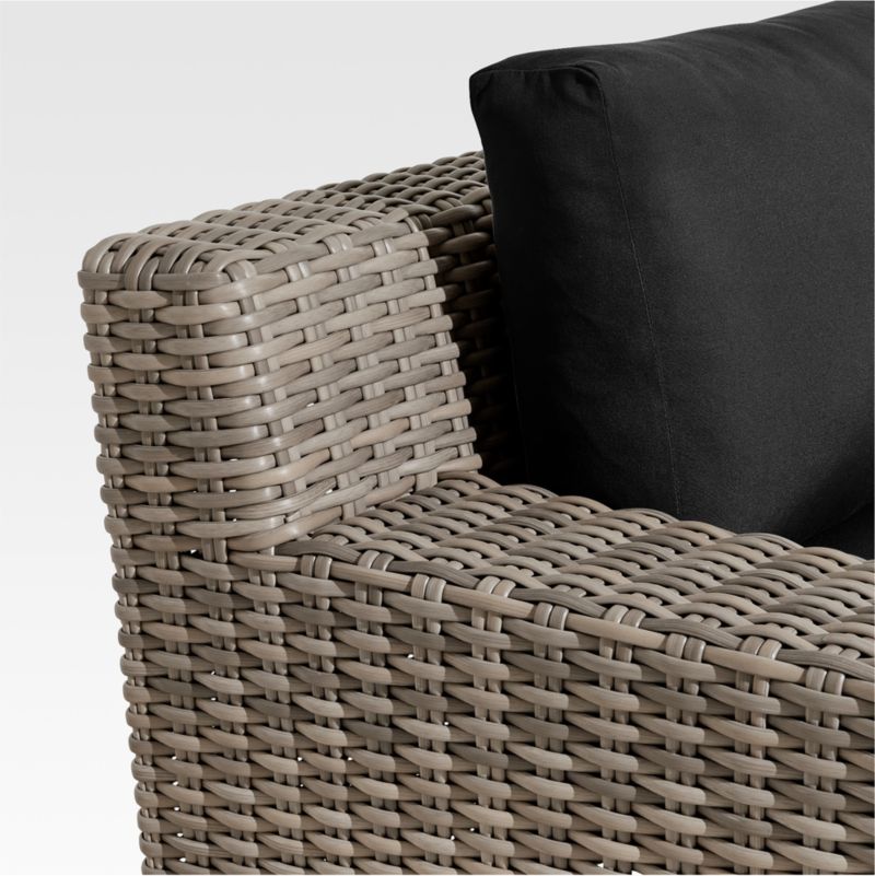Abaco Resin Wicker Outdoor Lounge Chair with Canvas Black Sunbrella ® Cushions
