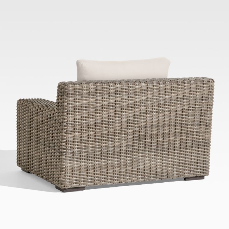 Abaco Resin Wicker Outdoor Lounge Chair with Canvas Canvas Sunbrella ® Cushions