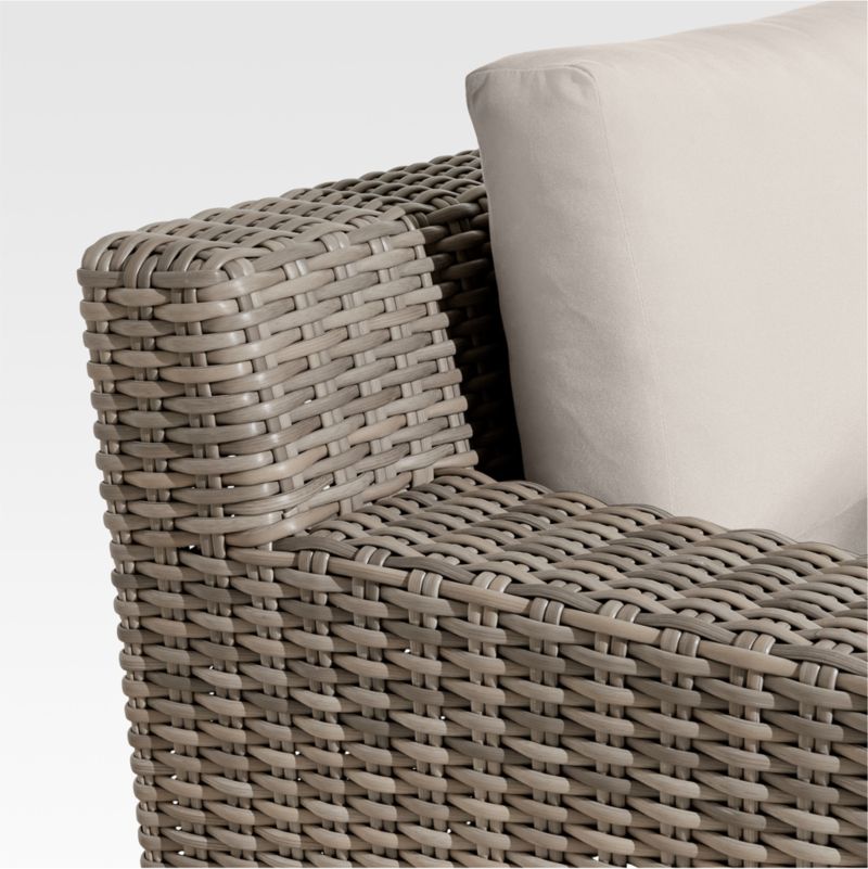 Abaco Resin Wicker Outdoor Lounge Chair with Canvas Canvas Sunbrella ® Cushions