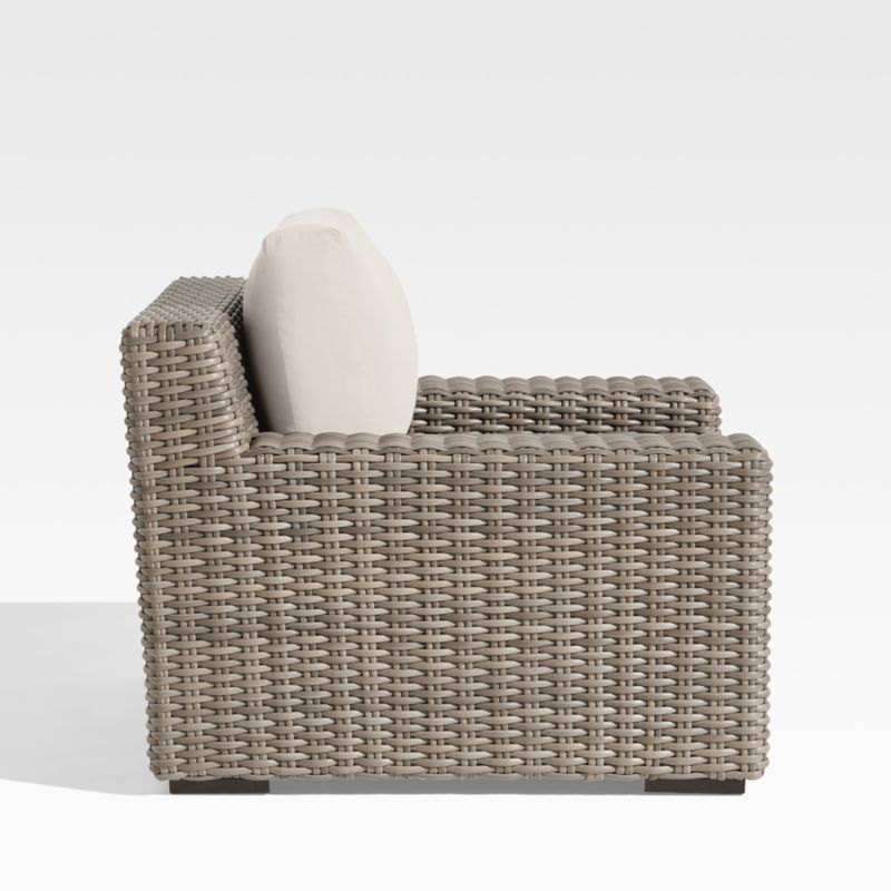 Abaco Resin Wicker Outdoor Lounge Chair with Canvas Canvas Sunbrella ® Cushions