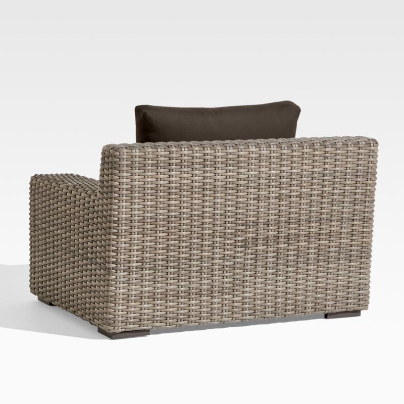Abaco Resin Wicker Outdoor Lounge Chair with Canvas Java Sunbrella ® Cushions