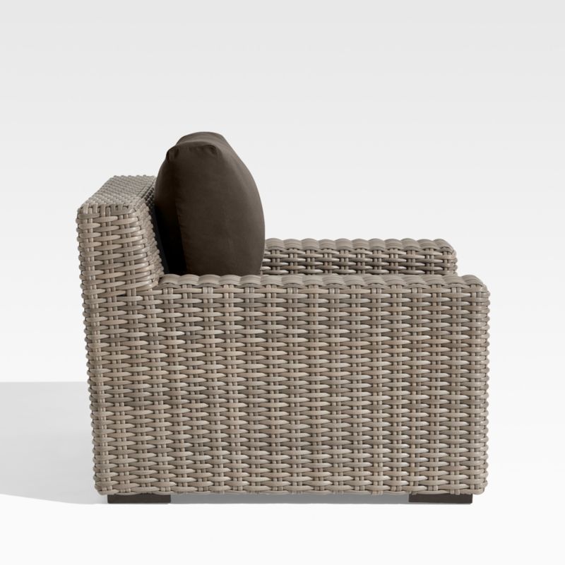 Abaco Resin Wicker Outdoor Lounge Chair with Canvas Java Sunbrella ® Cushions